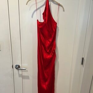 Amanda Uprichard Red Backless Cocktail Dress